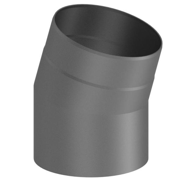 Bertrams Ofenrohrbogen 150mm 30° starr schwarz ohne Putztür 1903160